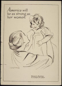 Department of Labor poster: America will be as strong as her women