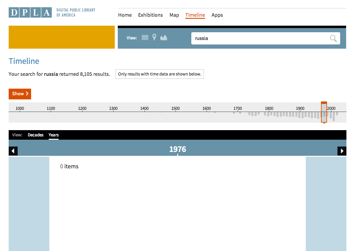 DPLA timeline