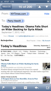 mobile NYT email