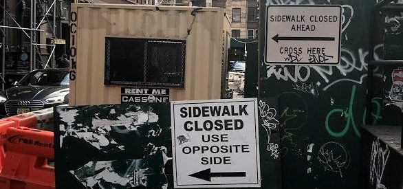 sidewalk closed dead end